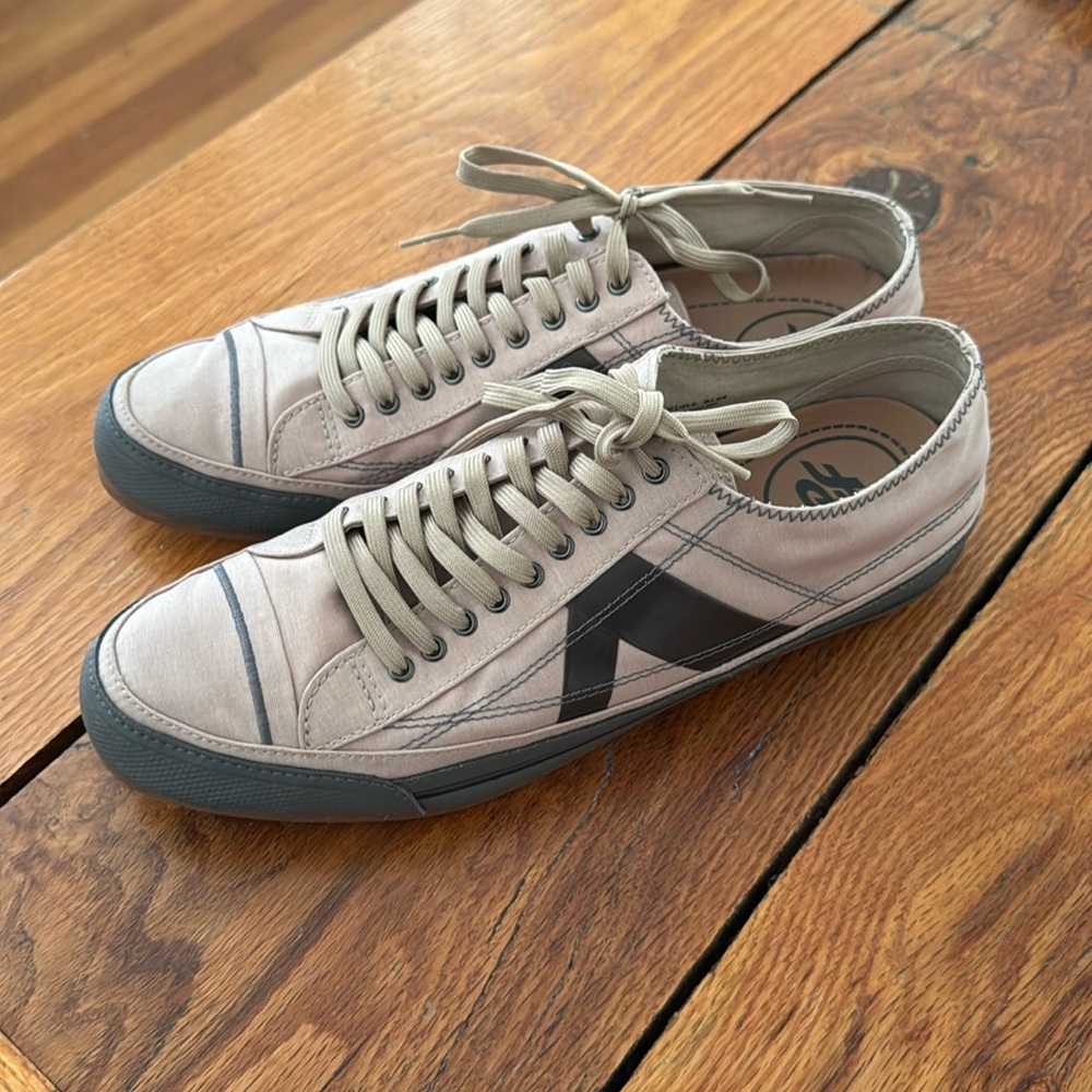 Canvas khaki grey PF Flyers sneakers shoes - 11